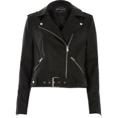 River Island leather belted jacket, £55